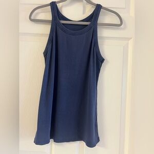 Baci organic cotton tank top. 95% cotton 5% elastic. Navy. EUC! Size Large.